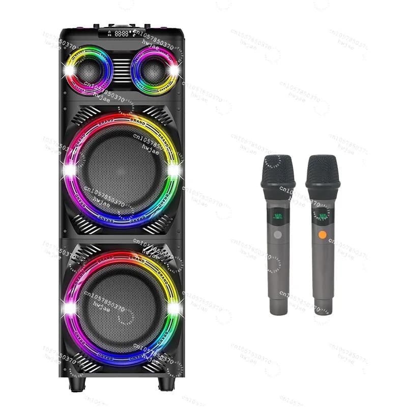 Sistema Karaoke Portatile Smart Gold Seller GD-1415 con Doppio Altoparlante Wireless da 12'' e Schermo Touch da 15.4'' per Feste
