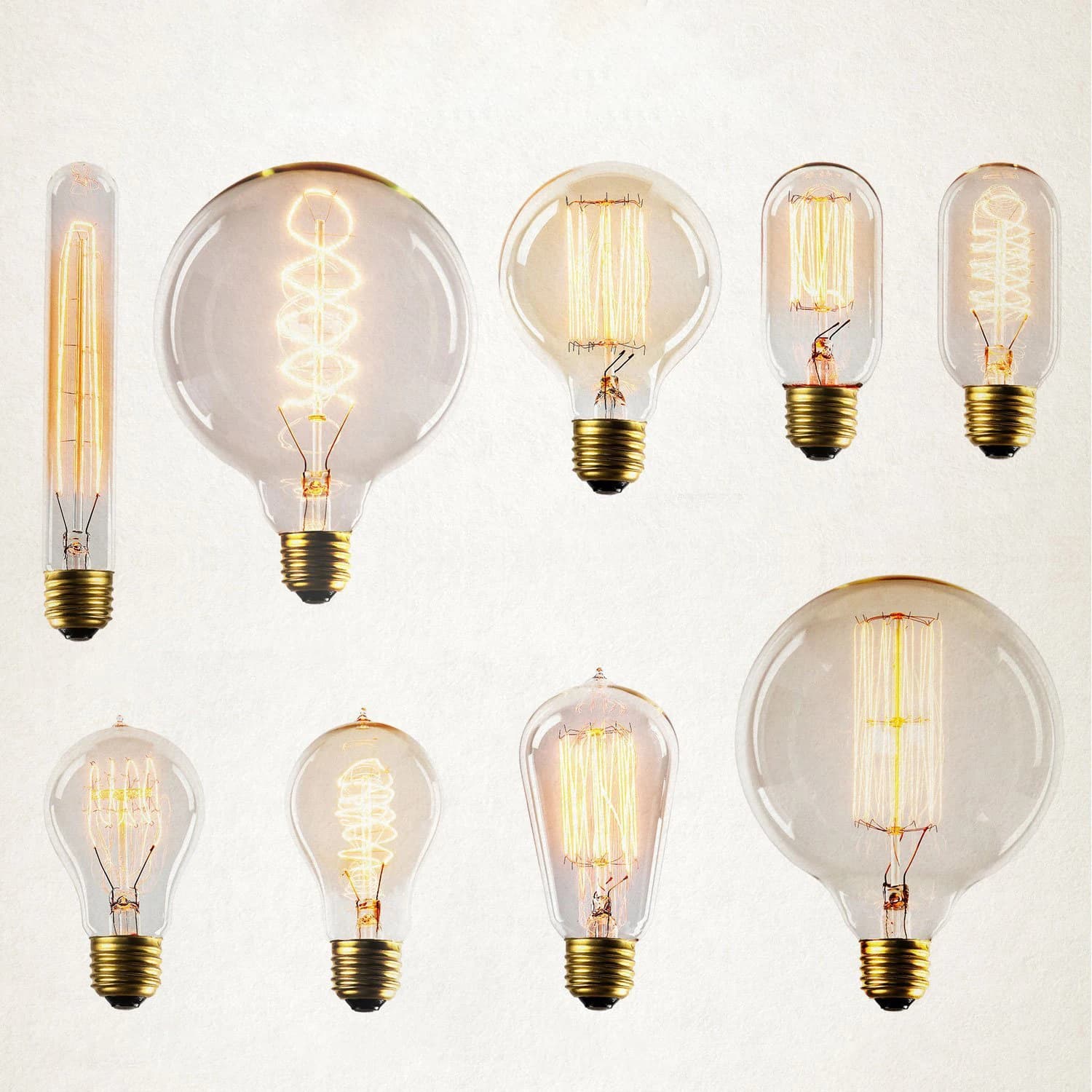 Retro Edison Lampadina E27 40W 220V A60 ST64 G80 G95 T10 Edison Lampada Fiala Vintage Filamento Lampadina a incandescenza per la decorazione domestica