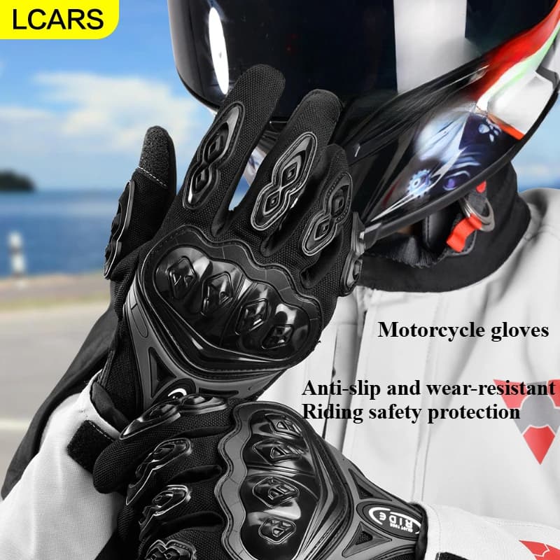LCARS-guanti da moto per tutte le stagioni, uomini e donne completi, guanti da motocross a dita intere, guanti da equitazione per motocross