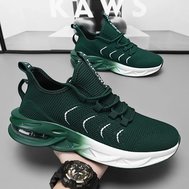Scarpe da Corsa Uomo Primavera Autunno Nuovo Stile con Ammortizzazione ad Aria, Assorbimento degli Urti, Traspiranti, Casual, Trendy, Sneakers Basse
