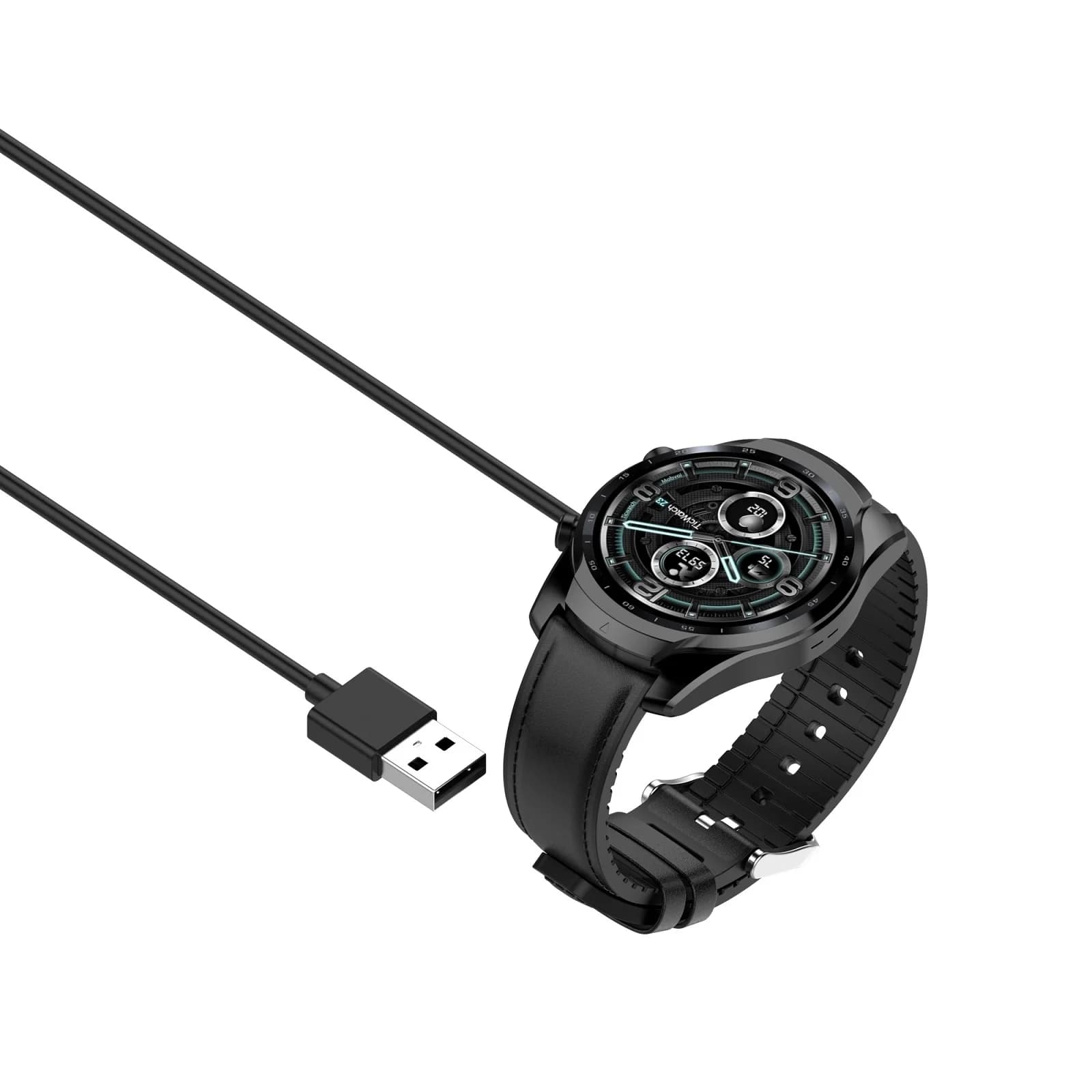 Cavo di ricarica USB per Ticwatch pro5/proX/E3/pro3 LTE Ricarica ultra veloce Smart Watch Caricatore Adattatore Cavo Base Accessorio
