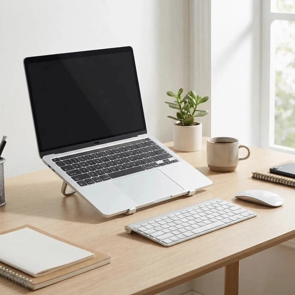 Supporto per Laptop Regolabile con Design a Gambe, Design Invisibile, Ergonomico, Pieghevole, in Alluminio, Portatile, per Notebook
