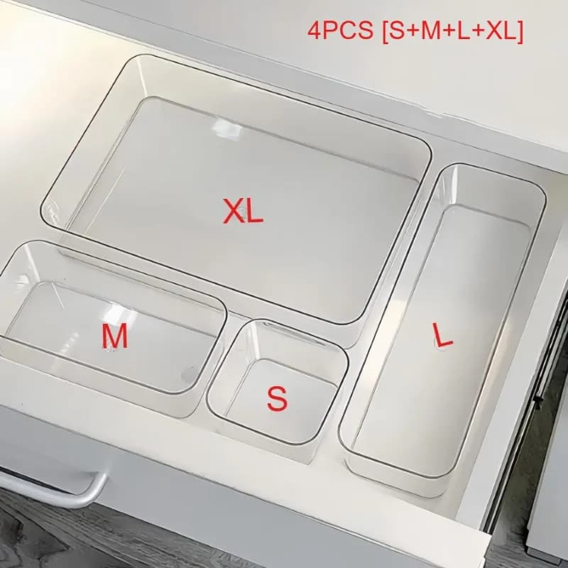 Box for cosmetics and stationery items, suitable for make-up, office supplies, home storage, desk and drawer organizer for storing household items