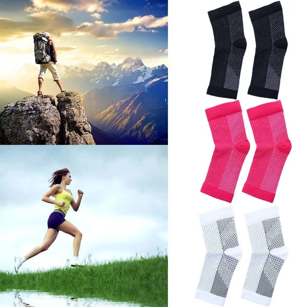Fascia per Tallone, Supporto per Caviglia, Calze a Compressione per Corsa, Basket e Fitness