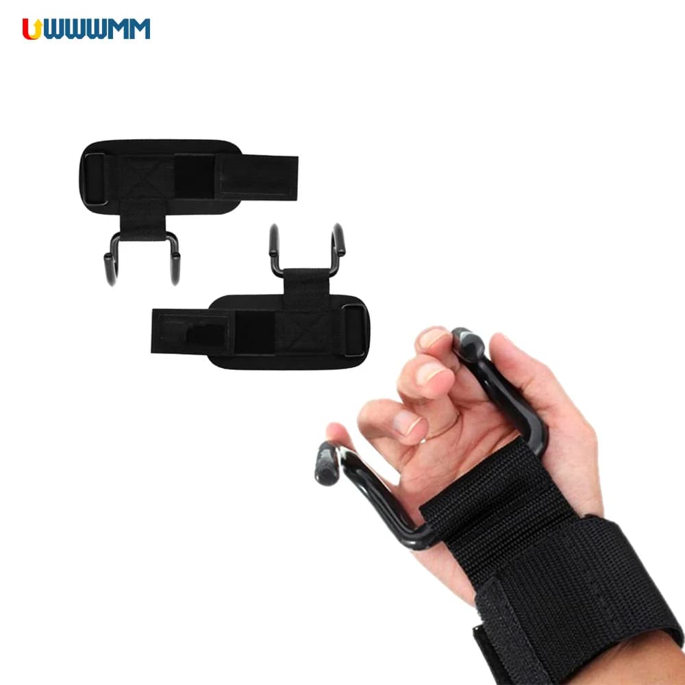 1 pair of weight lifting hooks Fitness for women man grips for traction hook gloves for support for gym grip with lifting hooks training