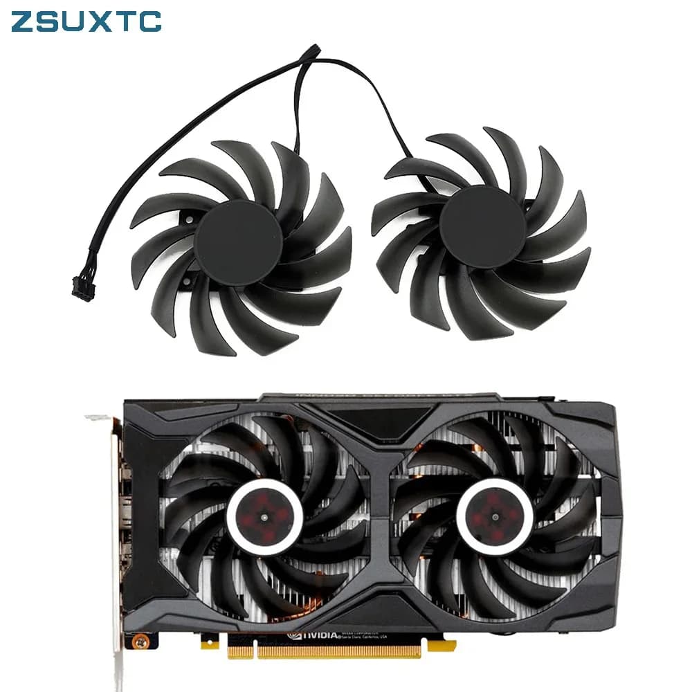 2pcs/lot CF-12915S RTX 2060 GPU FAN，FOR INNO3D GTX 1660 Spuer、1660 TI、RTX 2060 Super Zwarte Goud Extreme Video card cooling f