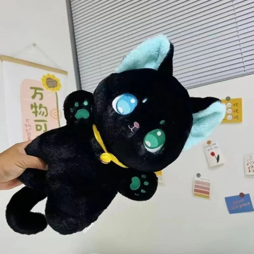 Peluche Gatto Bianco e Nero, Gatto delle Favi, Animale di Peluche Morbido, Amici dei Cartoni Animati, Regalo di Compleanno
