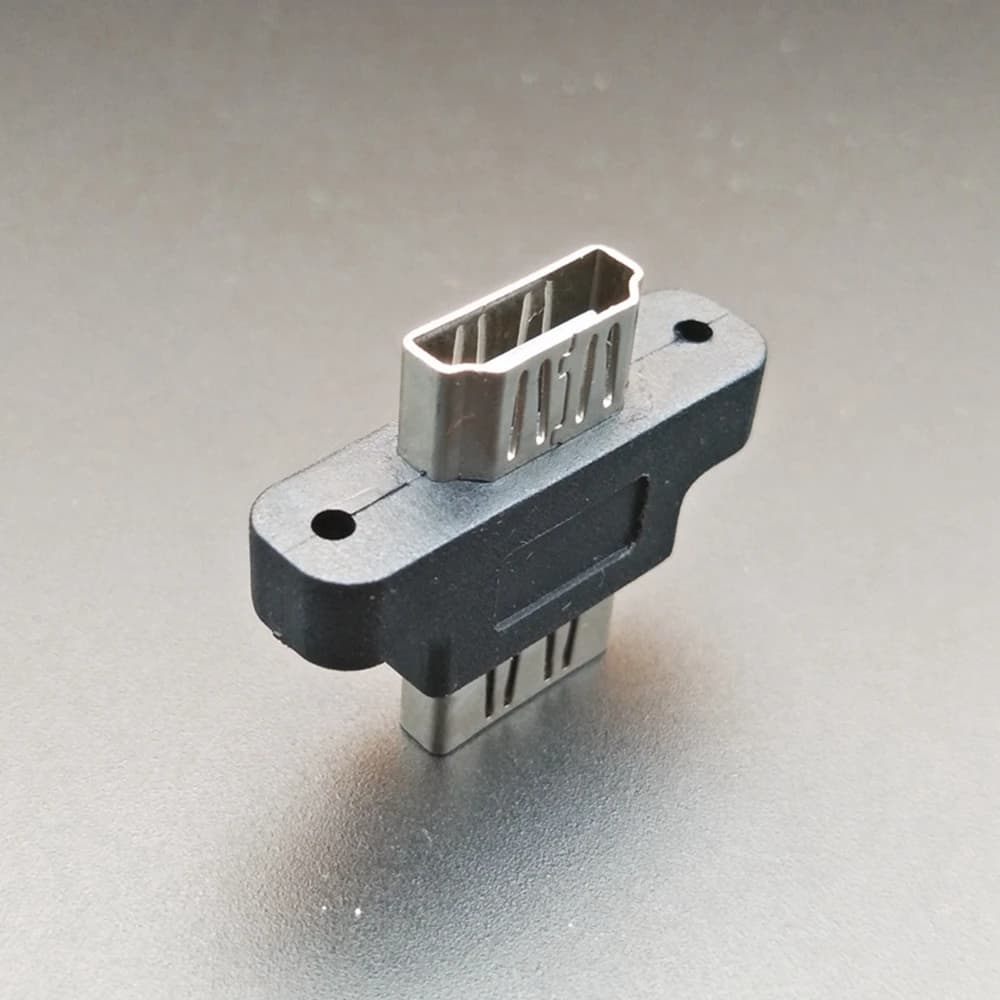 HDMI femmina-femmina con foro per vite direttamente attraverso l'adattatore HDMI del connettore del pannello del telaio del computer corto