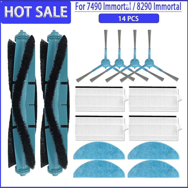 Spazzole laterali principali con filtro HEPA per Cecotec Conga 7490 Immortal / 8290 Immortal Accessori per aspirapolvere