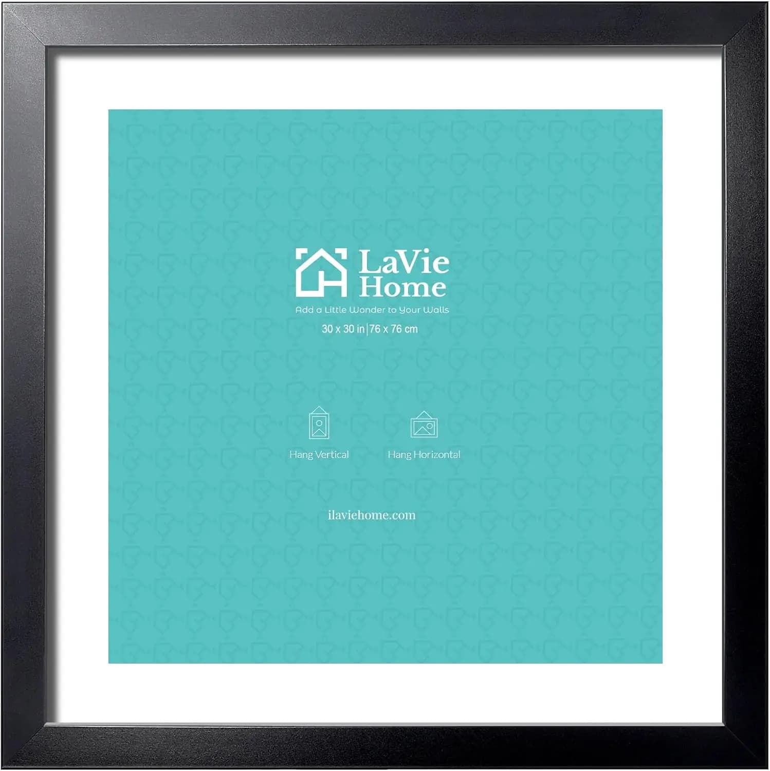 Cornice Nera 30x30 con Plexiglass, Cornice per Poster e Opere d'Arte, Espositore da Parete