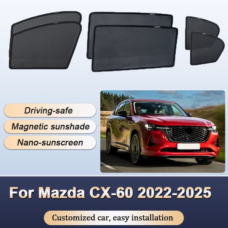 Parasole per Mazda CX-60 2022 2023 2024 2025 Tende Magnetiche Isolanti Termiche Privacy Visiera per Finestrini Accessori Auto