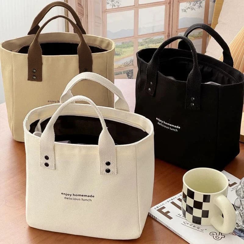 Women's Canvas Handbag Solid Color Women's Casual Large Capacity Travel Bag