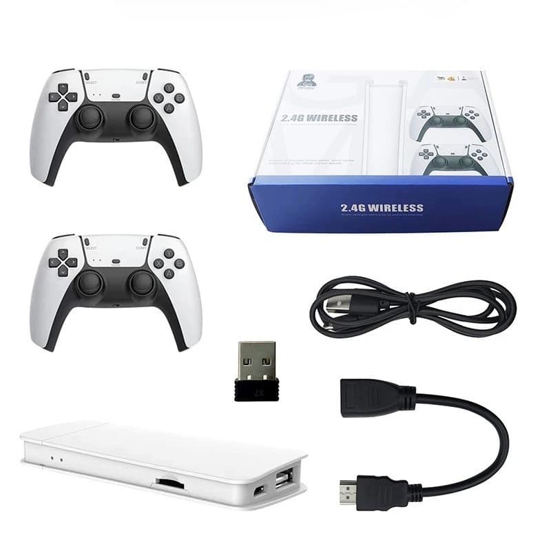 Console di Gioco M15 con Controller Wireless 2.4G, Stick Retro per TV con 20000 Giochi Classici, Gioco per Due Giocatori, Confezione Colorata