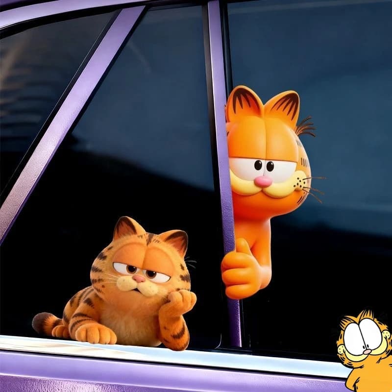 Garfield anime cartoon cute funny secretly watching stickers kawaii car car window scratches cover decoration stickers wholesale