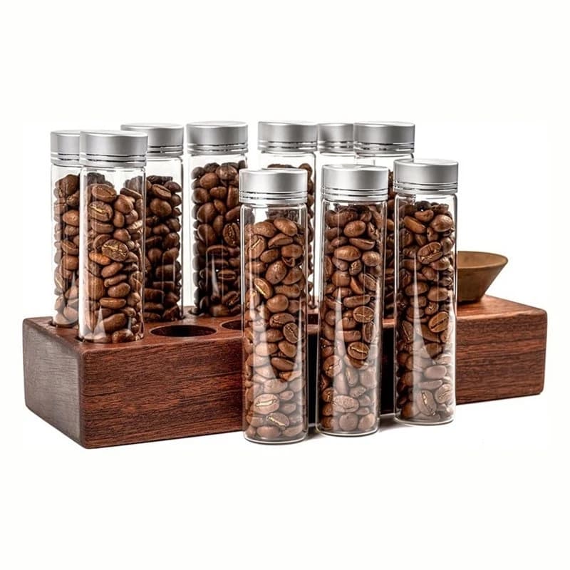 Easy Assembly Single Dose Coffee Bean Storage Tubes Coffee Bean Cellar 10Pcs