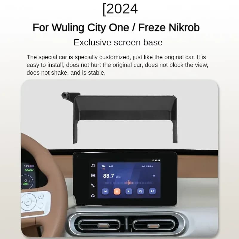 2024 Per Wuling Freze Nikrob City One Supporto per telefono per schermo per auto Caricatore wireless Supporto per navigazione Accessori interni Dimensioni 8 pollici