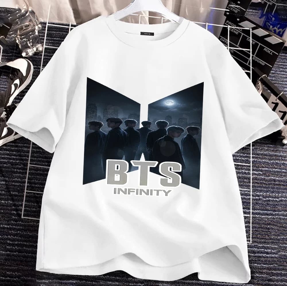 Family Matching Hoodies BTS Infinity Print Casual Parent-Child Hooded Sweatshirts Soft Comfortable BTS Jersey for Kids Adults