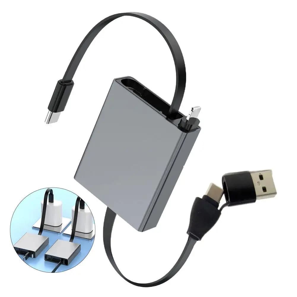 Cavo dati USB Type-C telescopico da 66 W PD per ricarica rapida per telefono Samsung Huawei Pad Cavo caricabatterie per laptop