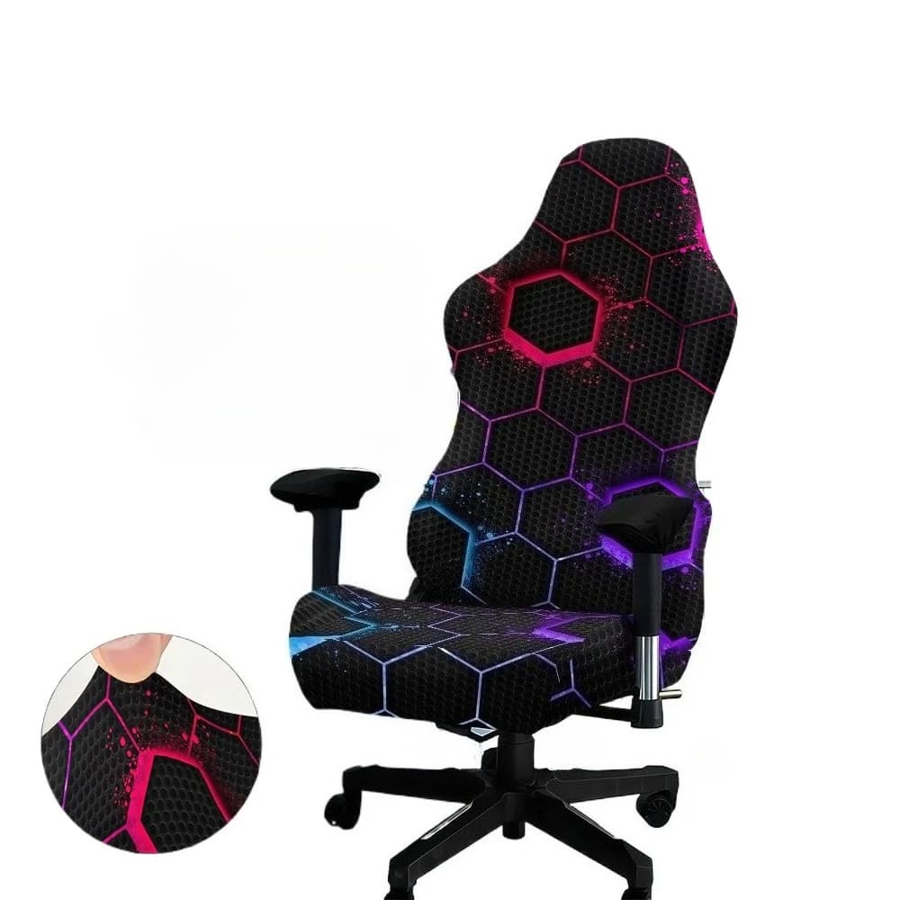 Copertura per Sedia da Gaming in Spandex Elasticizzato, Rivestimento Antimacchia per Sedia da Ufficio, Coprisedia Rimovibile per Computer, Decorazione per Ufficio