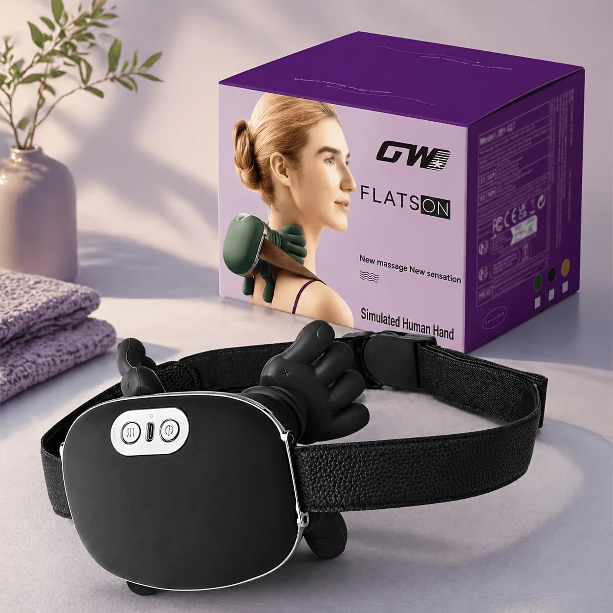 Hot Compress Massager 4D Deep Kneading Cervical Massager for Shoulders, Neck, and Back, Multi-Functional Portable Electric Massage Pillow
