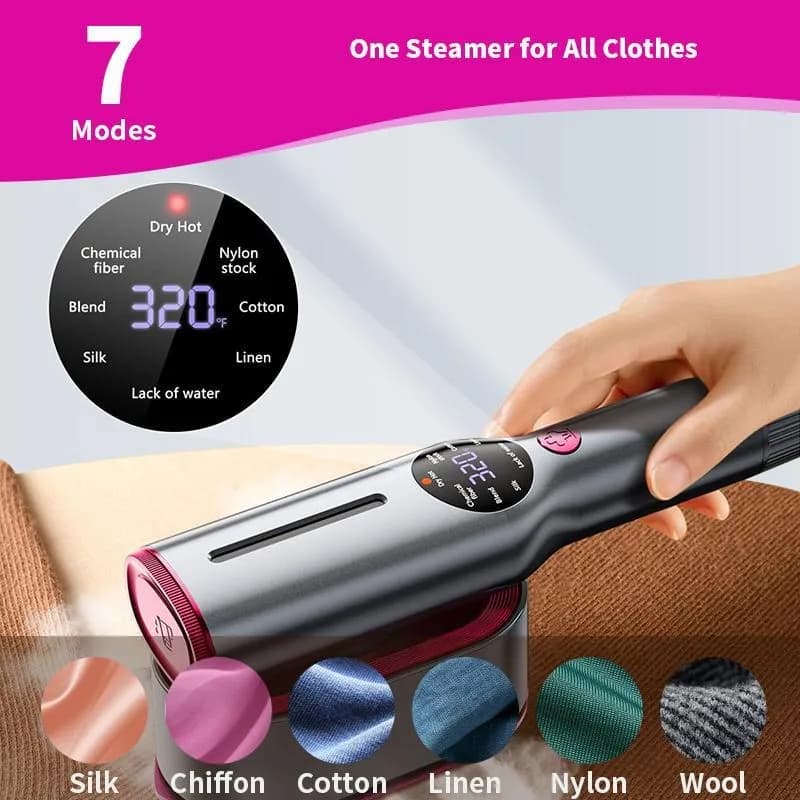 Ferro da Stiro a Vapore Automatico Portatile Qwinn con Atomizzazione Nano, Vaporizzatore Intelligente per Vestiti, Ideale per Viaggi e Uso Domestico
