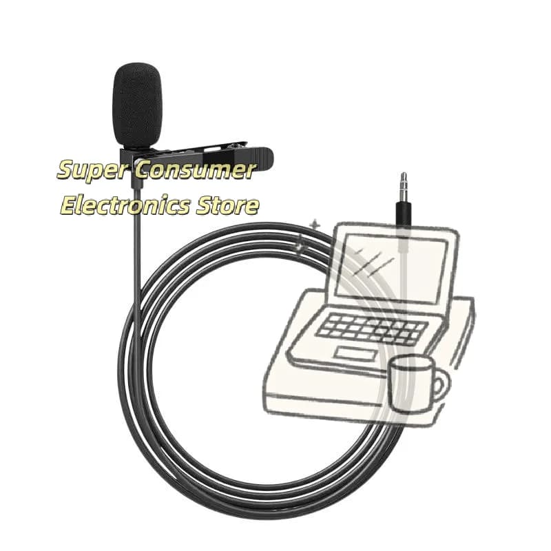3.5mm USB Type C Clip On Microphone Mini Portable Mic for PC Laptop Smartphone Gaming Voice Chat Content Creation