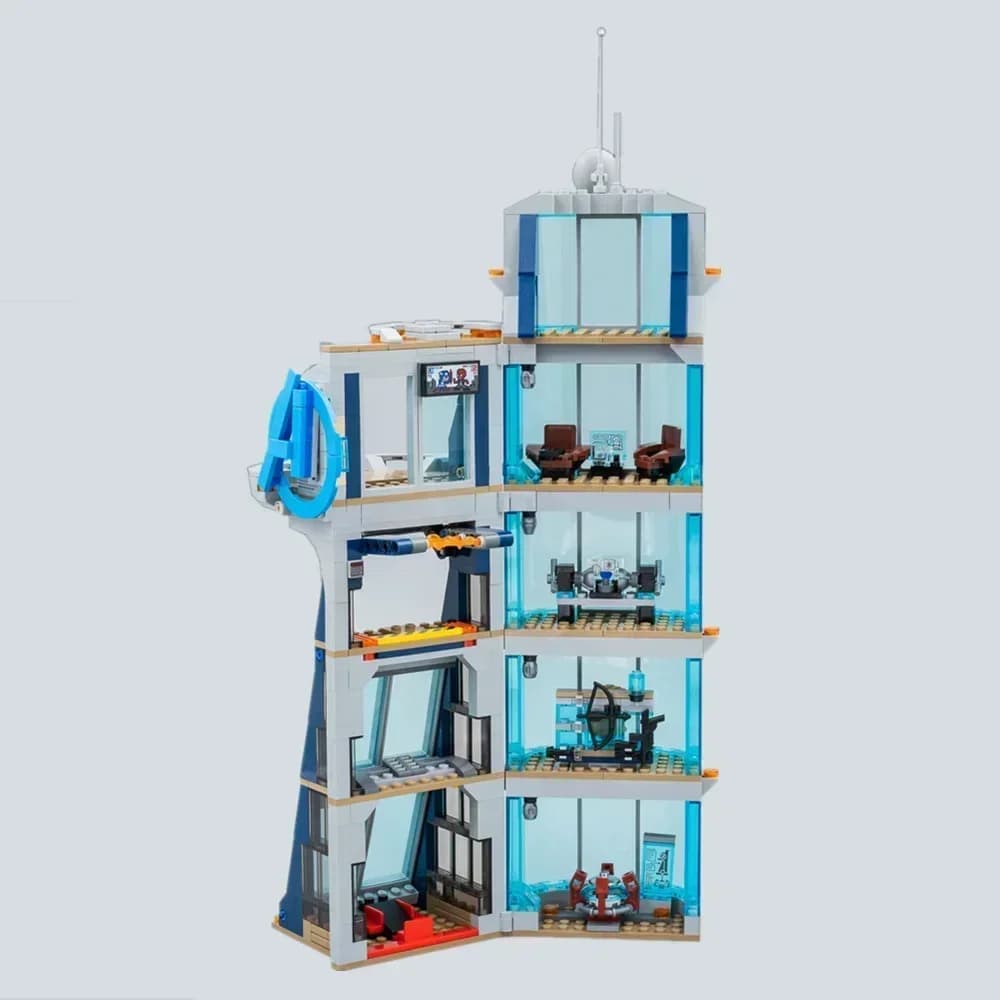 Blocchi di costruzione assemblati, modello Avengers Tower, giocattoli educativi Starks City TOWER per bambini, regalo di compleanno e Natale