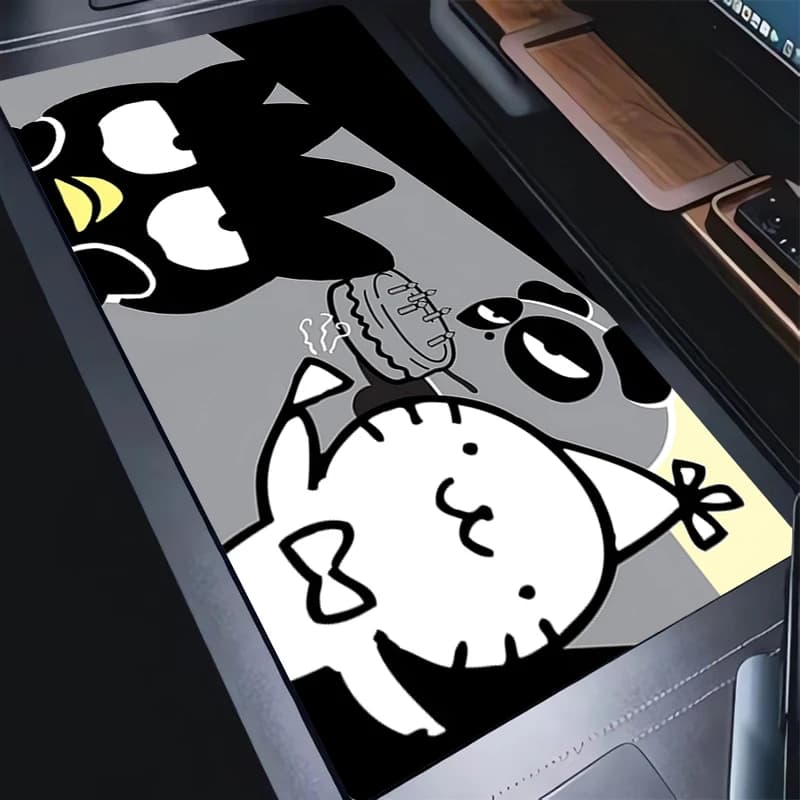Tappetino per Mouse Anime, Accessori per Gamer, Tappetino da Scrivania per Computer, Bad B-badtz M-maru, Tappetino per Tastiera con Bordo, Tappetino per Mouse da Gaming Esteso e Oversize