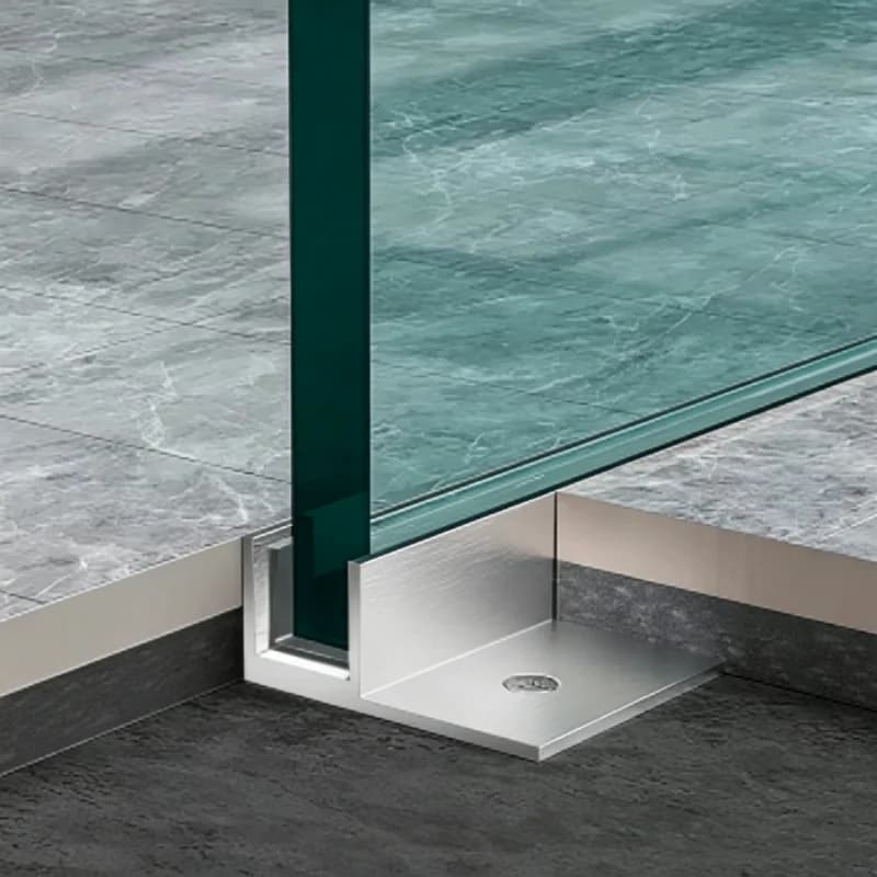 Recessed F-Shaped Led Aluminum Profile Bathroom Glass Light Channel Waterproof Wall Kitchen Shelf Splint Linear Strip Light