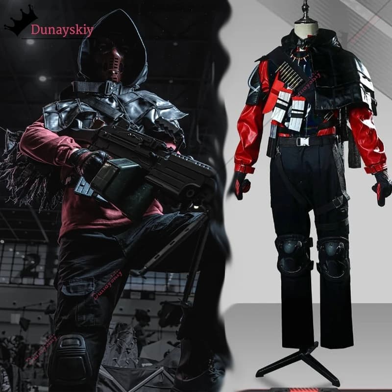 YiNuo*/Costume Cosplay Delta Action Sayed, Mantello del Leader Asara, Maschera, Set Completo di Accessori, Travestimento di Halloween, Ornamento Fai-da-Te, Outfit Unisex