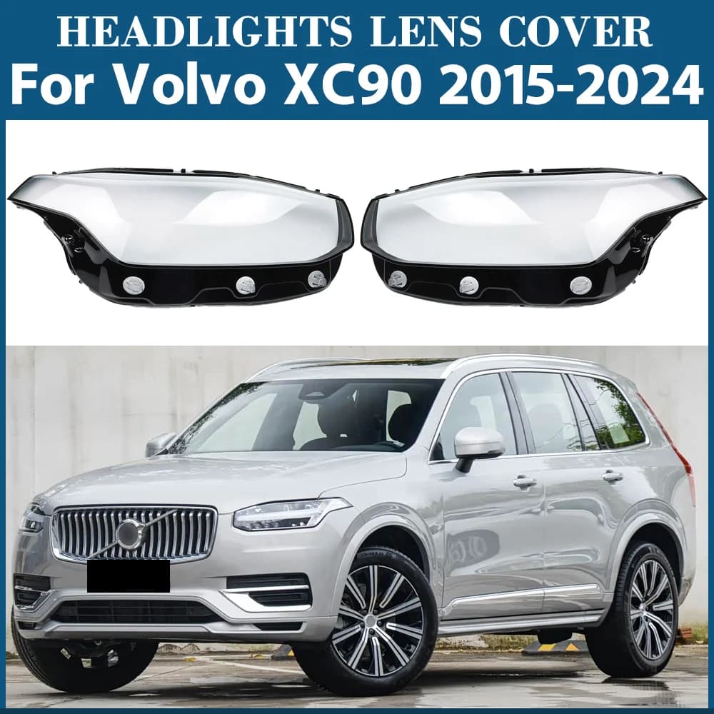 For Volvo XC90 2015-2024 Front Headlamp Lamp Cover Headlight Shell Transparent Lens Replace The Original Lampshade Plexiglass