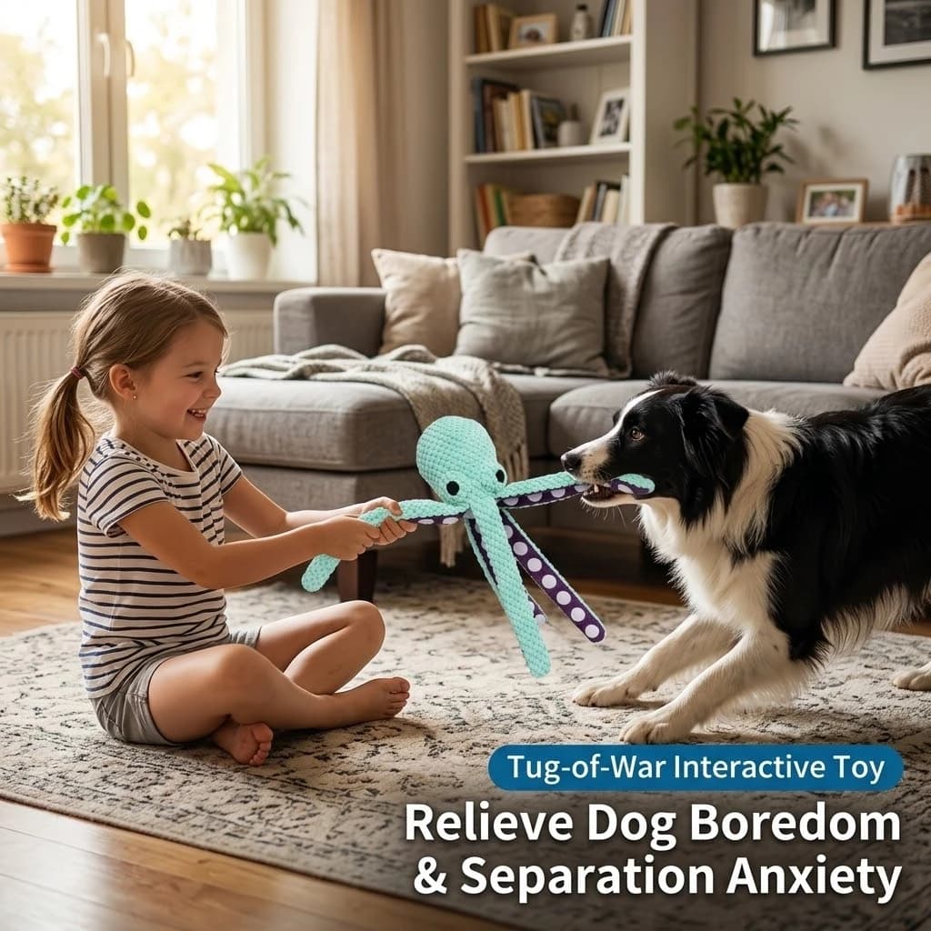 Animal plush toys Cat Dog Row Octopus Eyelash Puzzle Toy Morsi Resistant Interactive Teeth Cleaning Dog Chewing Toy Pet Supplies