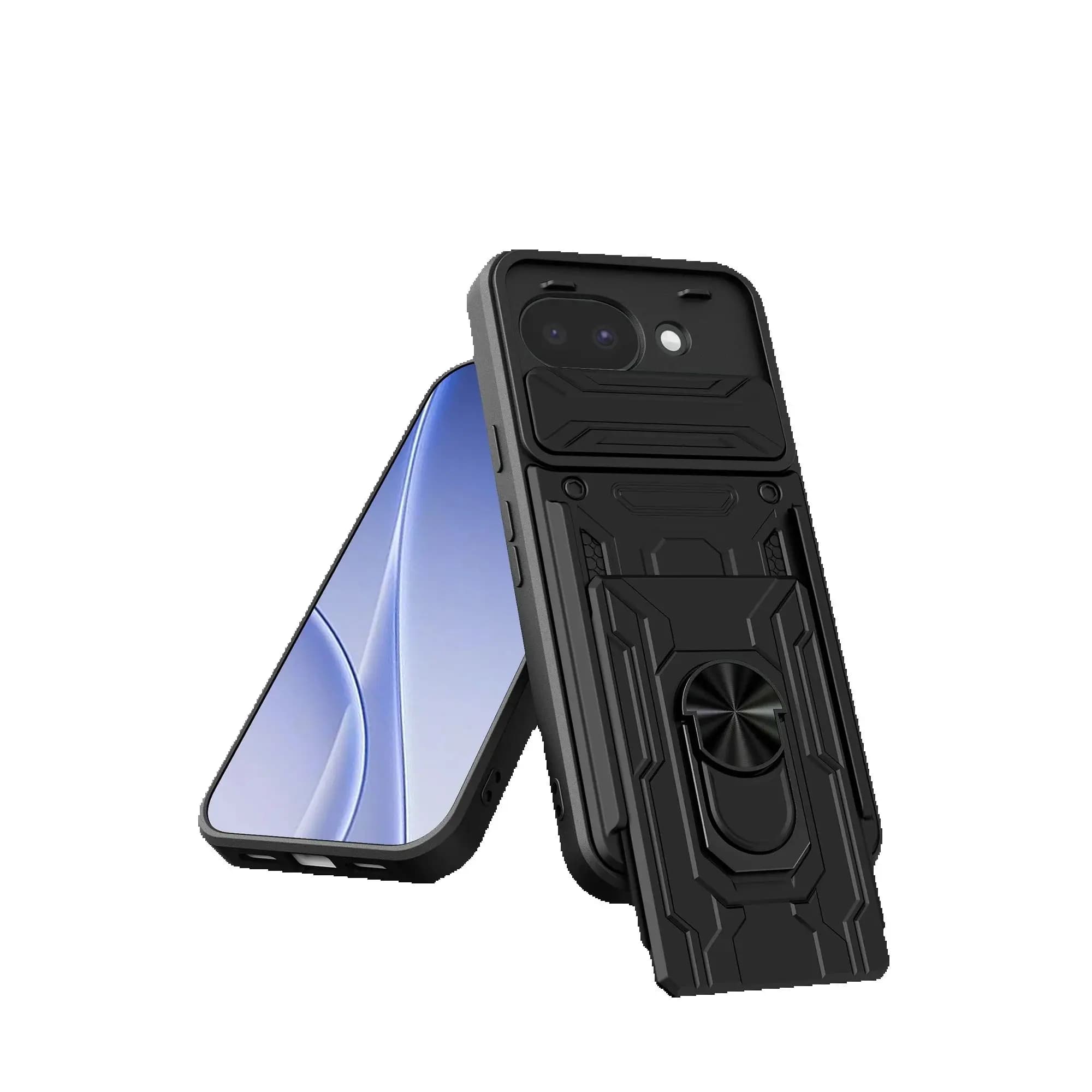 Custodia antiurto 2-in-1 con porta carte e supporto girevole per Google Pixel-10A