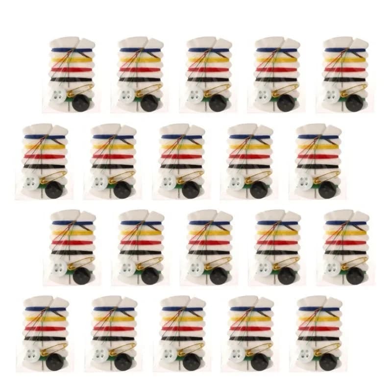 20/40/50/60/100 Confezioni Kit da cucito per hotel Ditale per dita Piattaforma Infila ago Mini borsa da cucito portatile per uso domestico