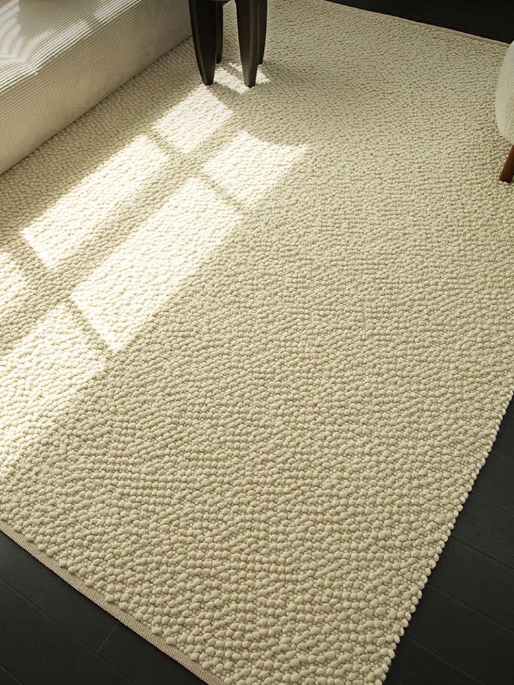 Tappeto in lana tinta unita Soggiorno Tappeto grande fatto a mano per la casa Tappeti e moquette per camera da letto moderna di lusso per villa Beige