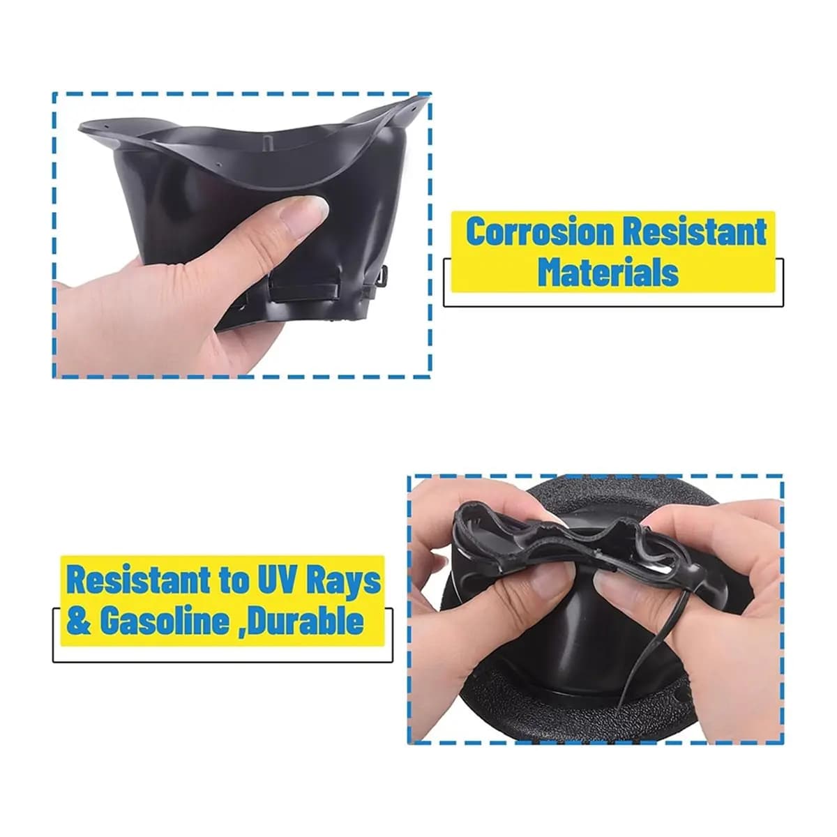 A74U 48-Inch Zippered Rigging Sleeve with Marine Cable Boot Diameter 4 2/5Inch with Cable Tie Universal Fit for Yacht Cable