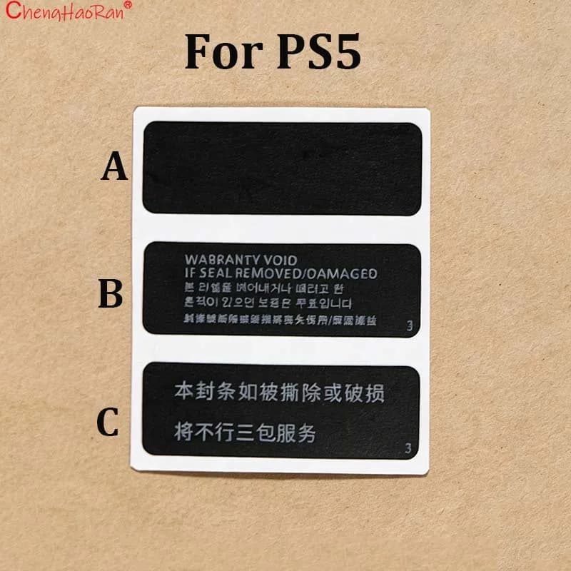 ChengHaoRan 2/5/10PCS DIY Accessories For PS5 Host Stickers ABC Three Host Labels PS5 3 in 1 Host Label Host Seal
