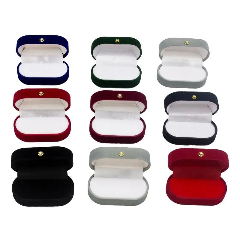 (.) 1 PCS Felt Ring Box Mini Portable Ear Stud Jewelry Box Wedding Ring Pair Box Jewelry Storage Box
