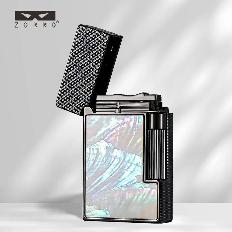 Zorro New Product Z612 Paris Nail Color Braun Sound Kerosine Lighter, Side Pulley High-end Business Men's Smoking Gift