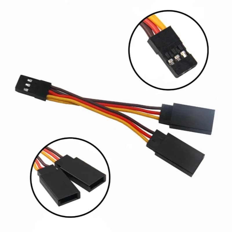 5 Pz/lotto RC Servo Y Cavo di Prolunga Cavo Da 1 A 2 Maschio A Femmina Cavo Splitter 7 CENTIMETRI Per RC Servo JR Futaba RC Elicottero Auto FAI DA TE