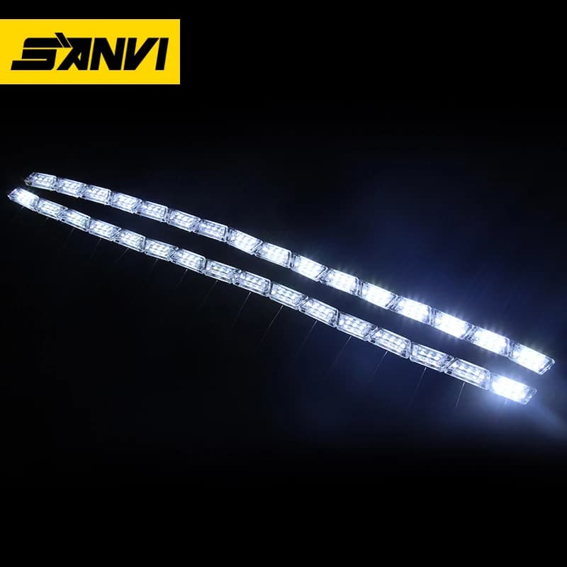2 pz 12V 24V flessibile cristallo DRL LED luce di marcia diurna Led striscia indicatore di direzione lampada per faro auto luce di guida