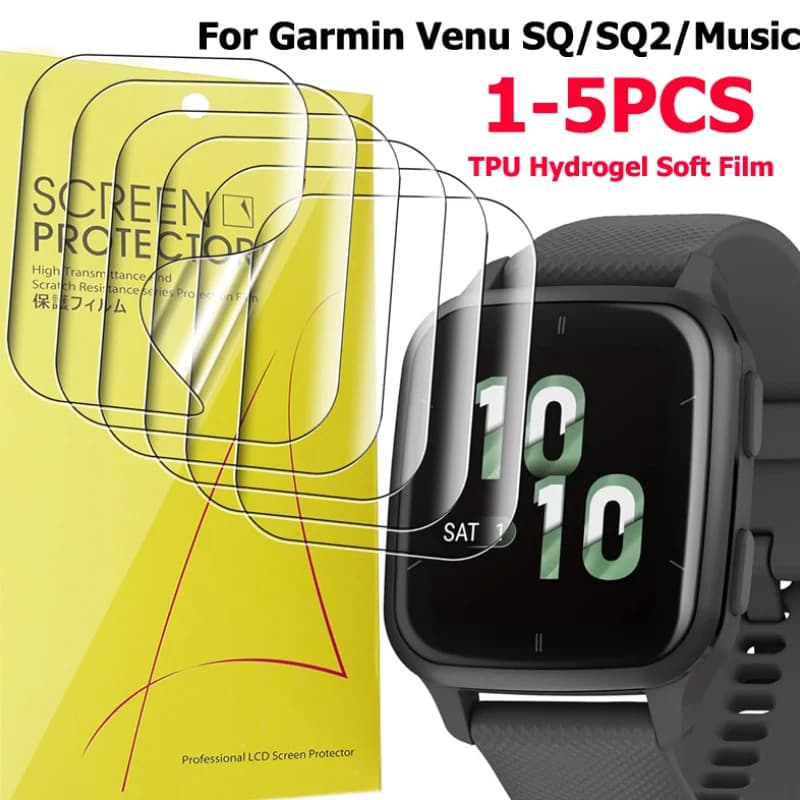 Pellicola morbida idrogel per Garmin Venu SQ SQ2 HD Pellicole protettive antigraffio per Garmin Venu SQ/SQ2 Protezione schermo musicale