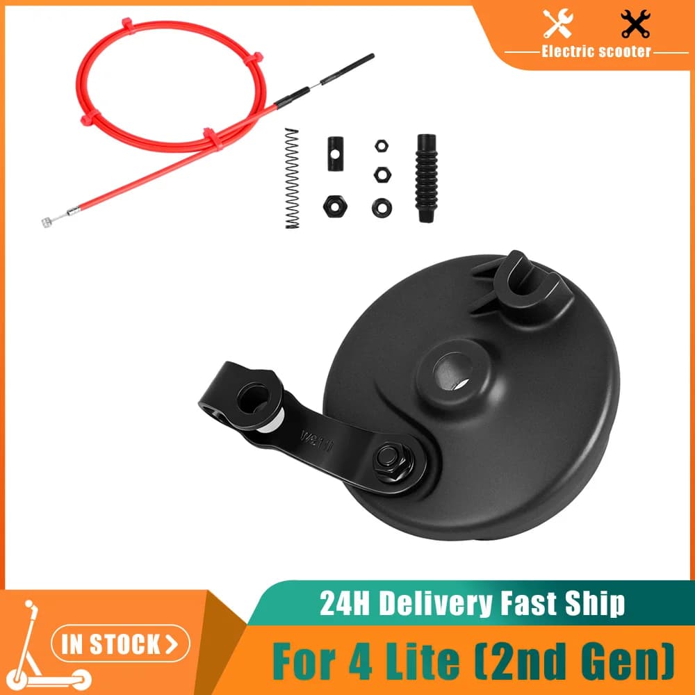 Brake Cable Drum Brake For Xiaomi 4 Lite (2nd Gen) KickScooter Electric Scooter Front Wheel Brake PADS Assembly Replacement Part