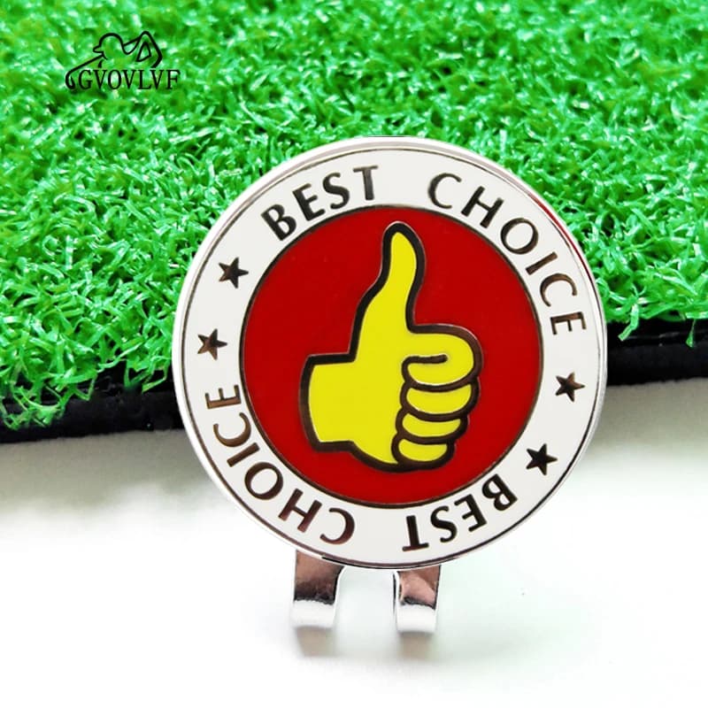 Golf Cap Clip Mark Ball Metal Zinc Alloy Material With Magnet Clip Thumb Position Mark