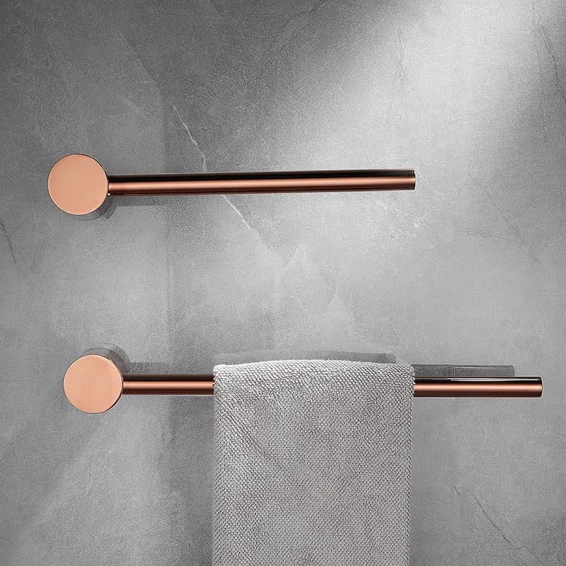 Brass Rose Gold Towel Hanger Wall Mounted Bathroom Towel Bar Lavatory Towel Rack Bathroom Accessories
