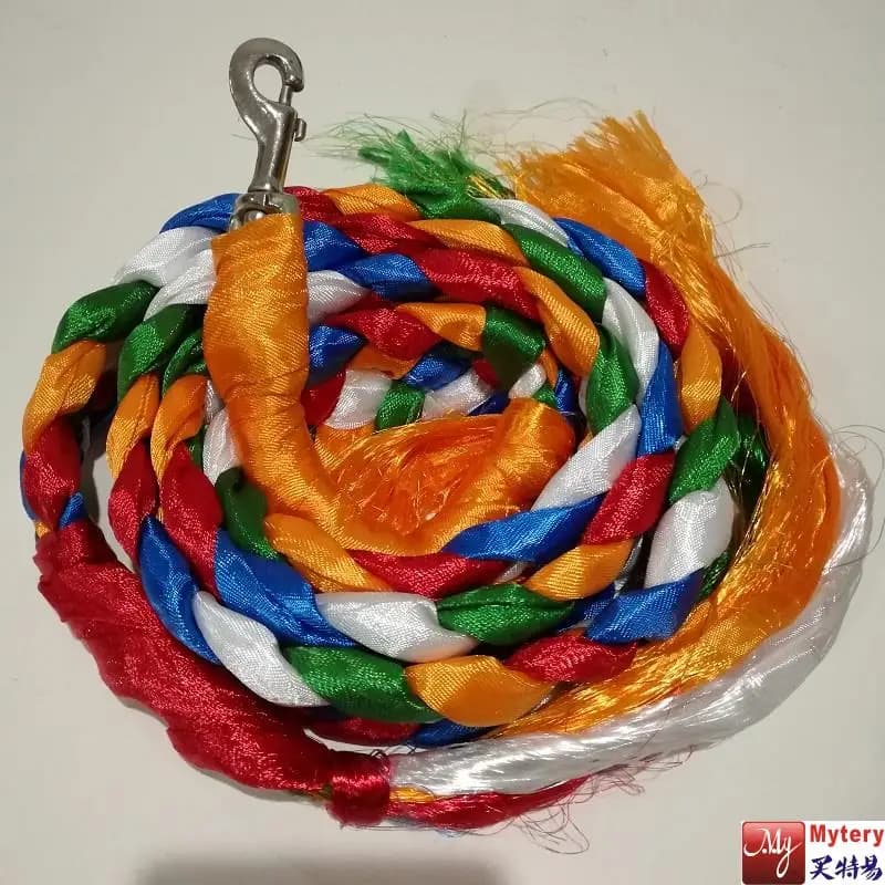 Guinzaglio per cani Collegamenti annodati Hada colorati per cinturini per cani mastino tibetano Cintura cieca lunga 2,4 m