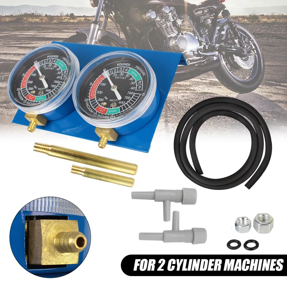 For 2 Cylinder Honda Suzuki BMW Motorcycle Carburetor Analyser Test Synchronizer Tester Vacuum Balancer Gauge Moto Accessories