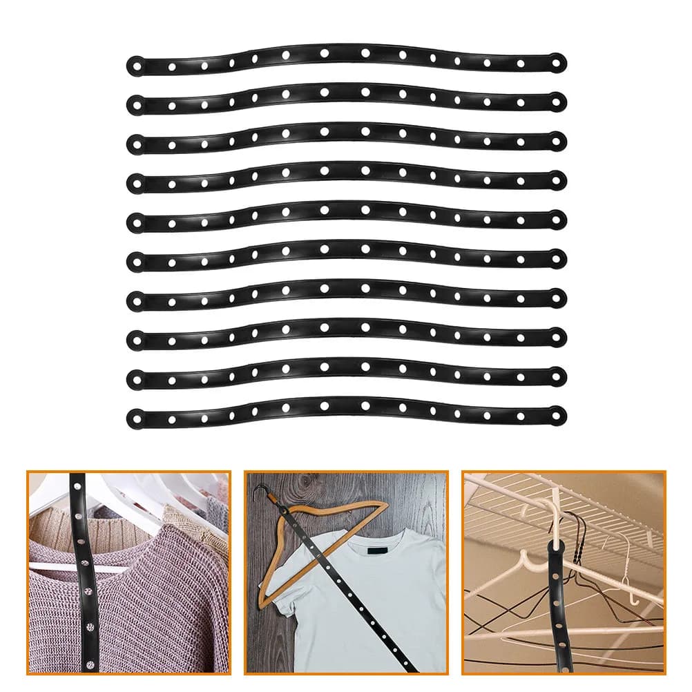 20 Pcs Clothes Hangers Connecting Strips Accessories Closet Organizers Hanging Connector