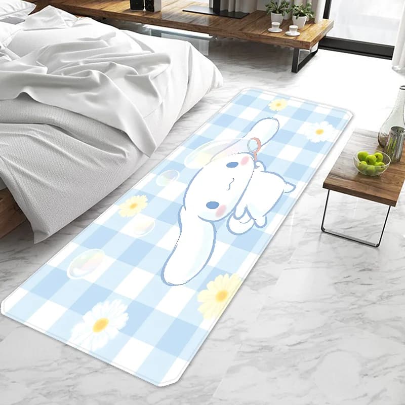 Simpatico cartone animato Sanrio Cinnamoroll Tappetino per porta Ingresso antiscivolo Lavabile Tappeto da cucina Soggiorno Tappeti per corridoio Bagno Bagno
