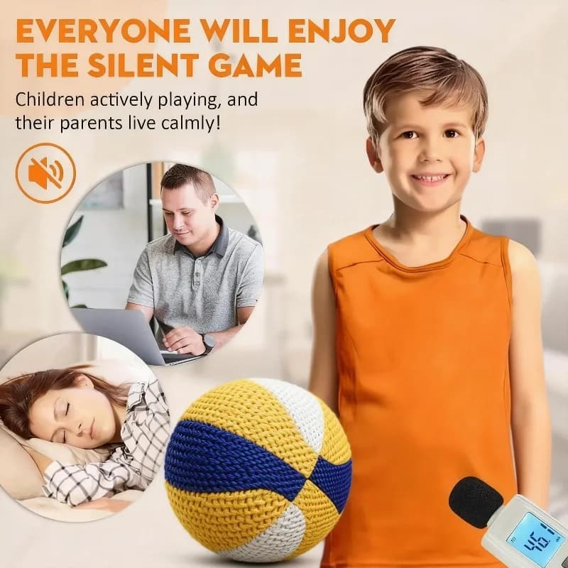 Silent basketball with weight, high rebound foam, for indoor training, shooting and dribbling, soundproof material.